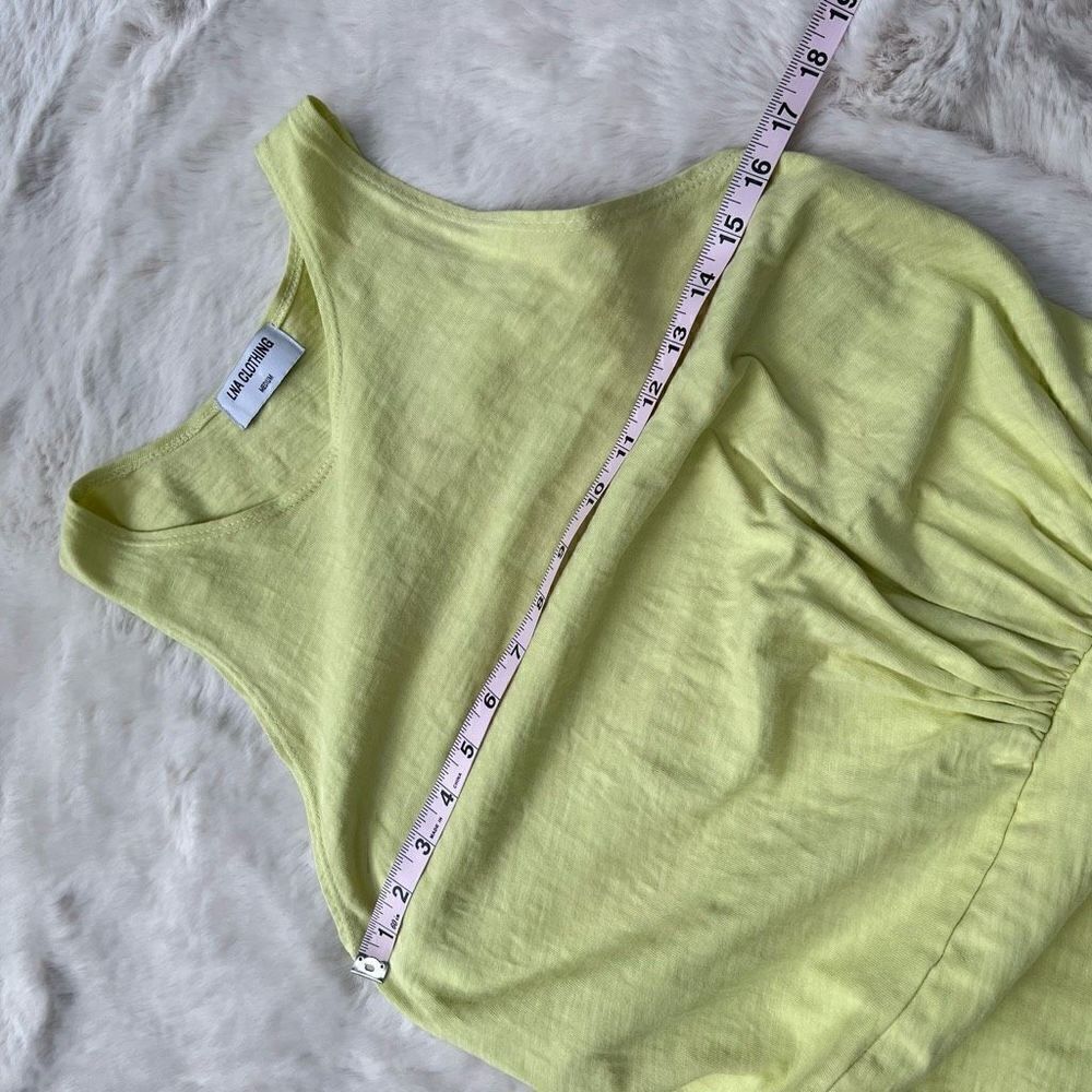 LNA Revolve Liani Tank Dress in Citrus Yellow Sleeveless Mini women’s size M - Picture 12 of 14
